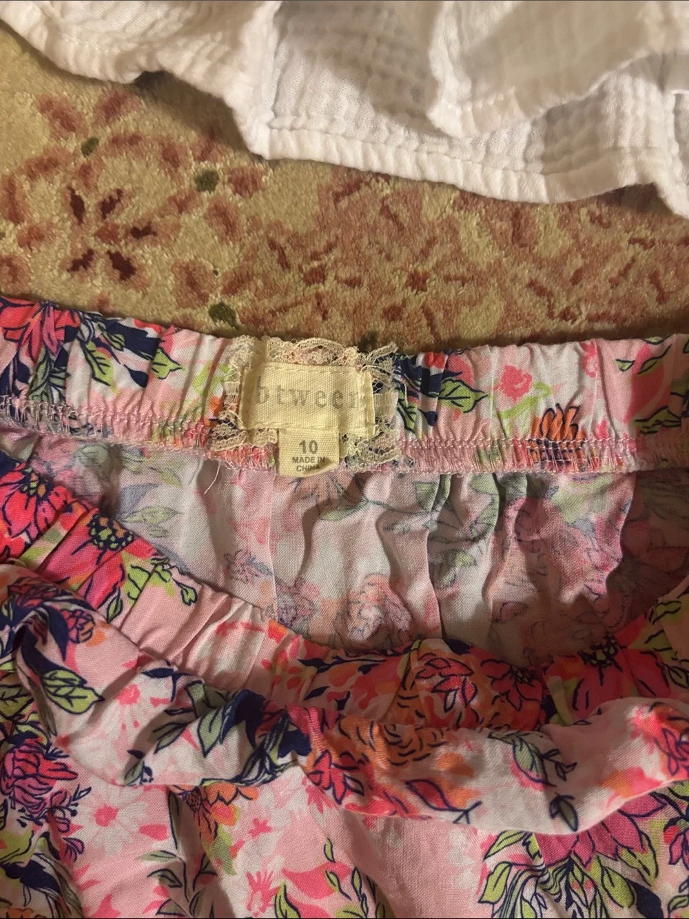 Floral Pink Tiered Maxi Skirt and White Tank Set- Lightweight Summer Style
